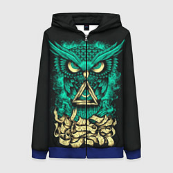 Толстовка на молнии женская Bring Me The Horizon: Owl, цвет: 3D-синий