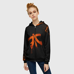 Толстовка на молнии женская Fnatic: Black collection, цвет: 3D-черный — фото 2