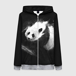 Толстовка на молнии женская Молочная панда, цвет: 3D-меланж