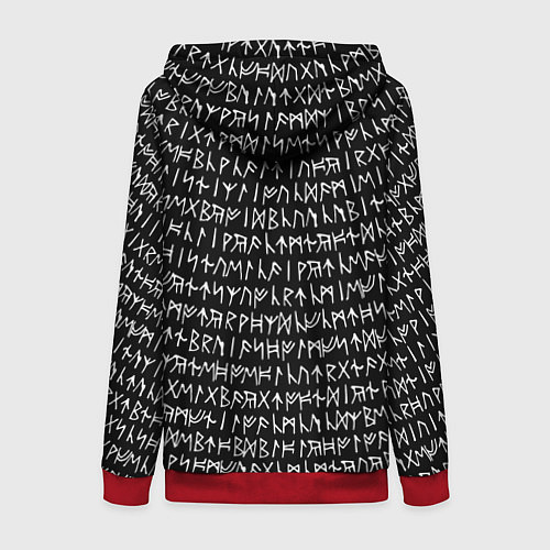 Женская толстовка на молнии Руны / 3D-Красный – фото 2