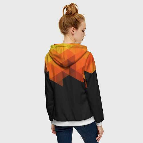 Женская толстовка на молнии Trianse / 3D-Белый – фото 4