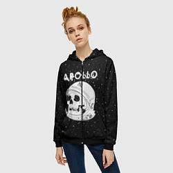 Толстовка на молнии женская Apollo, цвет: 3D-черный — фото 2