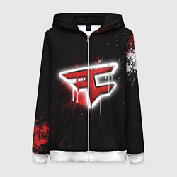 Толстовка на молнии женская FaZe Clan: Black collection, цвет: 3D-белый