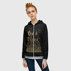 Толстовка на молнии женская Rise & Release, цвет: 3D-меланж — фото 2