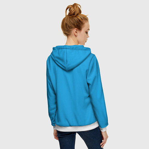 Женская толстовка на молнии Гагарин рокер / 3D-Белый – фото 4