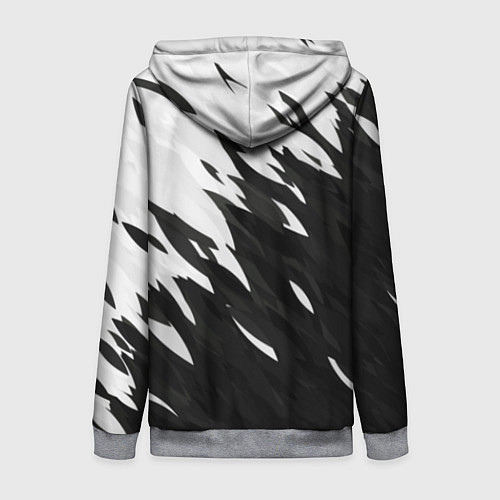 Женская толстовка на молнии Black & white / 3D-Меланж – фото 2