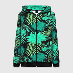 Женская толстовка на молнии Tropical pattern