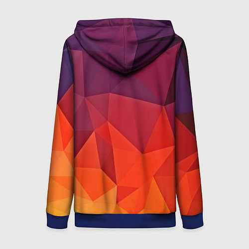 Женская толстовка на молнии Geometric / 3D-Синий – фото 2