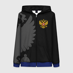 Женская толстовка на молнии Russia - Black collection