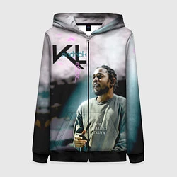 Толстовка на молнии женская KL: Kendrick Lamar, цвет: 3D-черный