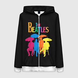 Толстовка на молнии женская The Beatles: Colour Rain, цвет: 3D-белый