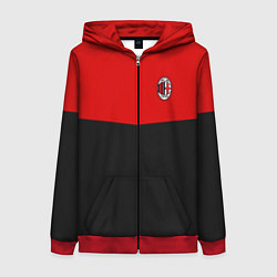Толстовка на молнии женская АC Milan: R&B Sport, цвет: 3D-красный