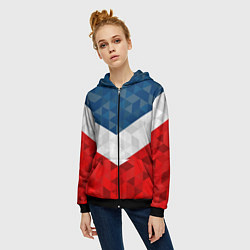Толстовка на молнии женская Форма России, цвет: 3D-черный — фото 2