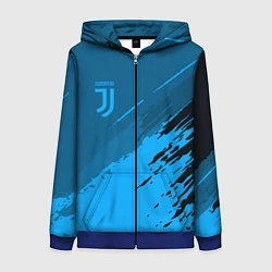 Толстовка на молнии женская FC Juventus: Blue Original, цвет: 3D-синий