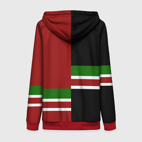 Женская толстовка на молнии Chechnya, Russia / 3D-Красный – фото 2