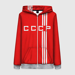 Толстовка на молнии женская Cборная СССР, цвет: 3D-меланж