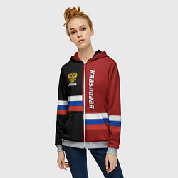 Толстовка на молнии женская Krasnodar, Russia, цвет: 3D-меланж — фото 2