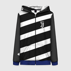 Толстовка на молнии женская Juve: B&W Lines, цвет: 3D-синий