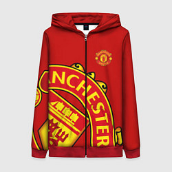 Толстовка на молнии женская FC Man United: Red Exclusive, цвет: 3D-красный