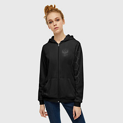 Толстовка на молнии женская Russia Legend 2024, цвет: 3D-черный — фото 2
