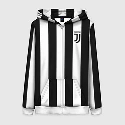 Толстовка на молнии женская FC Juventus, цвет: 3D-белый