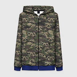 Толстовка на молнии женская Лига лени, цвет: 3D-синий