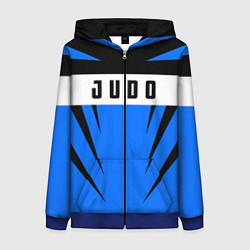 Толстовка на молнии женская Judo Fighter, цвет: 3D-синий
