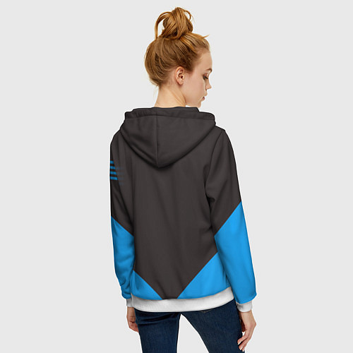 Женская толстовка на молнии Tennis: Russian Style / 3D-Белый – фото 4