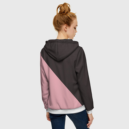 Женская толстовка на молнии MONOKUMA X MONOMI / 3D-Белый – фото 4