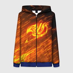 Толстовка на молнии женская NATSU DRAGNEEL, цвет: 3D-синий