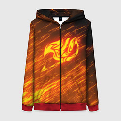 Толстовка на молнии женская NATSU DRAGNEEL, цвет: 3D-красный