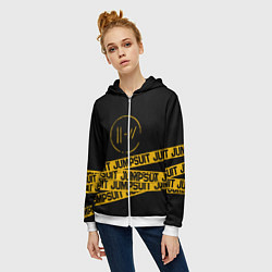 Толстовка на молнии женская Twenty One Pilots: Jumpsuit, цвет: 3D-белый — фото 2