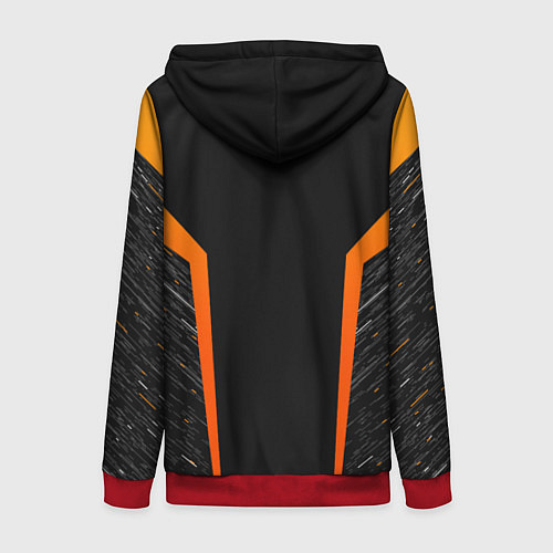 Женская толстовка на молнии Cyberpunk 2077: Samurai Style / 3D-Красный – фото 2