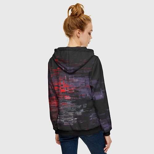 Женская толстовка на молнии Cyberpunk 2077 / 3D-Черный – фото 4