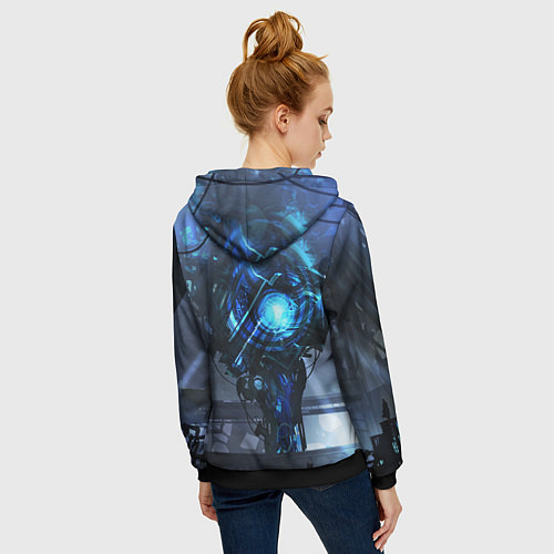 Женская толстовка на молнии Cyberpunk 2077 / 3D-Черный – фото 4