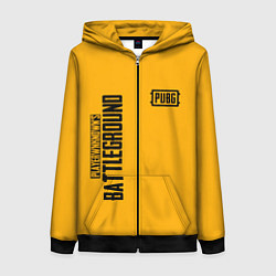 Толстовка на молнии женская PUBG: Yellow Fashion, цвет: 3D-черный