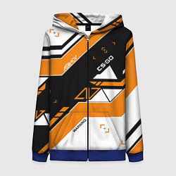 Толстовка на молнии женская CS:GO Asiimov Inverted, цвет: 3D-синий