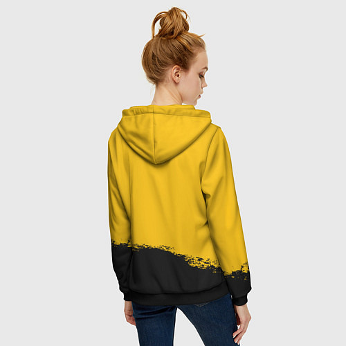 Женская толстовка на молнии 21 Pilots: Yellow Logo / 3D-Черный – фото 4