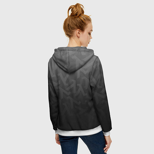 Женская толстовка на молнии Half-Life / 3D-Белый – фото 4