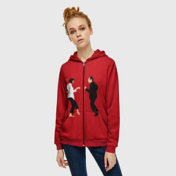 Толстовка на молнии женская Криминальное чтиво, цвет: 3D-красный — фото 2