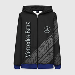 Толстовка на молнии женская Mercedes AMG: Street Style, цвет: 3D-синий