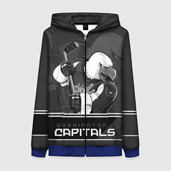 Толстовка на молнии женская Washington Capitals: Mono, цвет: 3D-синий