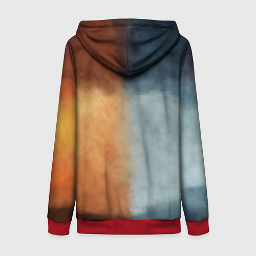 Женская толстовка на молнии Good Omens / 3D-Красный – фото 2