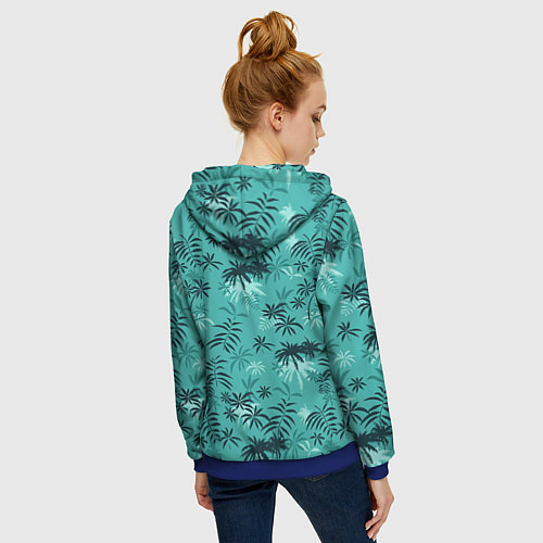 Женская толстовка на молнии Tommy Vercetti / 3D-Синий – фото 4