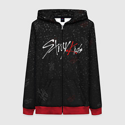 Толстовка на молнии женская STRAY KIDS, цвет: 3D-красный