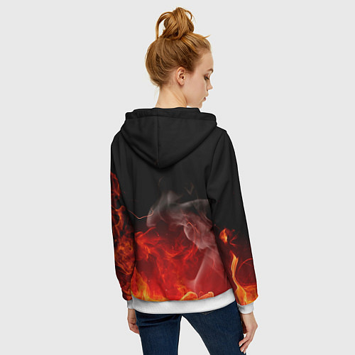 Женская толстовка на молнии Сектор Газа / 3D-Белый – фото 4