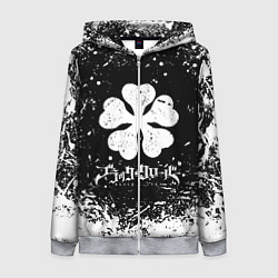 Женская толстовка на молнии ЧЁРНЫЙ КЛЕВЕР
