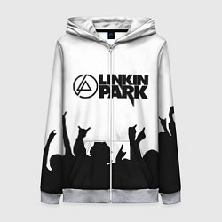 Толстовка на молнии женская LINKIN PARK, цвет: 3D-меланж