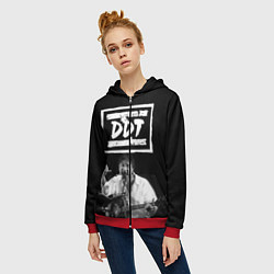 Толстовка на молнии женская ДДТ, цвет: 3D-красный — фото 2