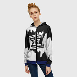 Толстовка на молнии женская ДДТ, цвет: 3D-синий — фото 2